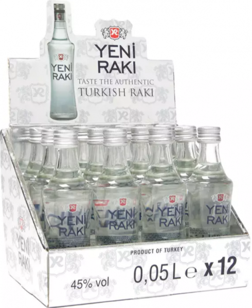 Yeni Raki Anis Schnaps MINIATURE Box 5 cl / 45 % Türkei