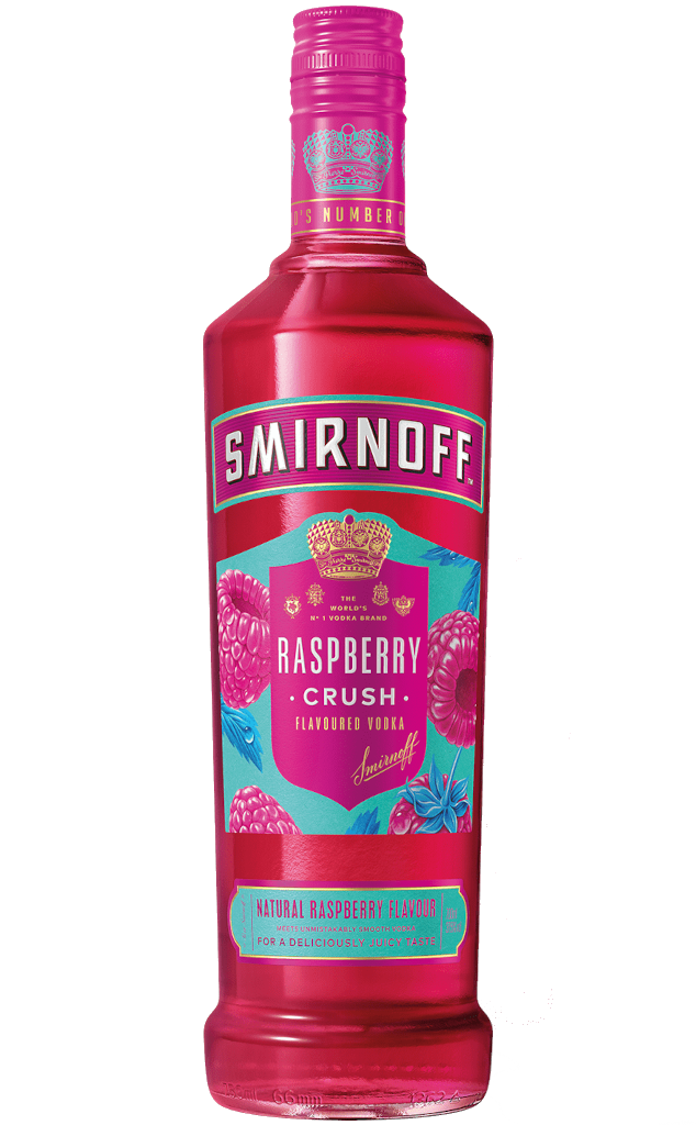 SMIRNOFF Vodka RASPBERRY CRUSH 70 cl / 25 UK Spirituosen
