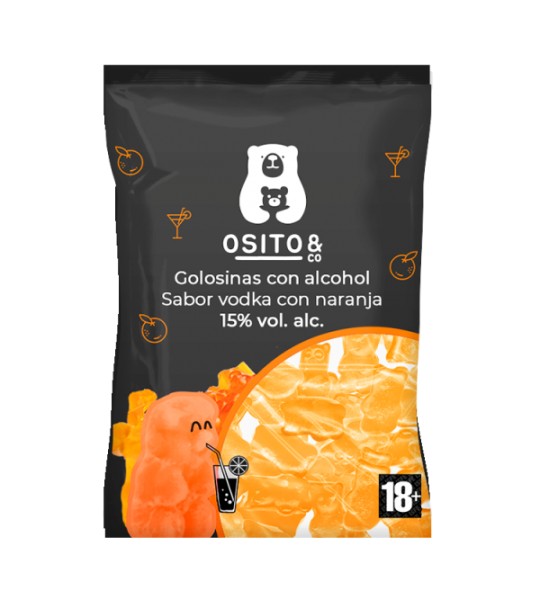 OSITO & Co Gummibären mit Alkohol VODKA ORANGE 120 Gramm / 15 % Spanien