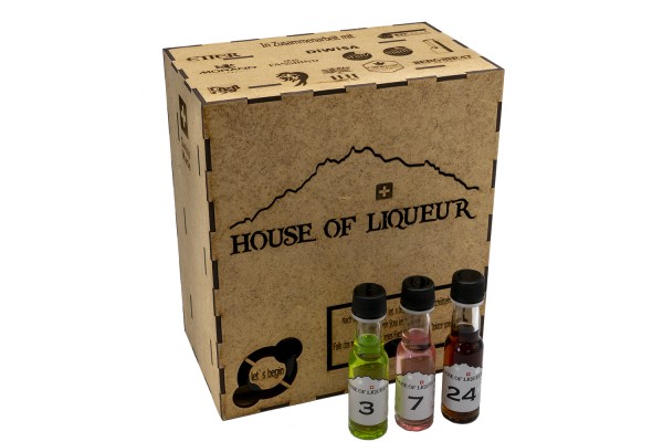 Likör- ADVENTSKALENDER mit 24 Miniaturen by House of Liqueur 24 x 2 cl / 18 % Schweiz