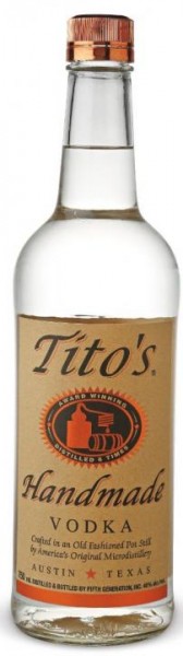 TITO'S Handmade VODKA MINIATURE 5 cl / 40 % USA