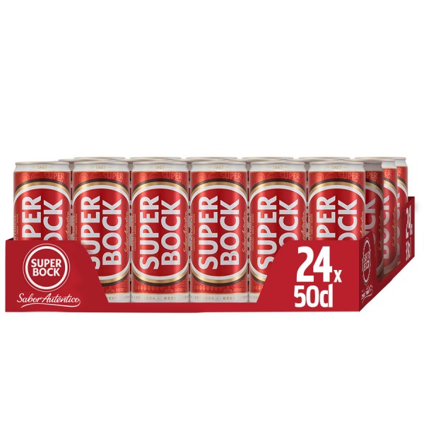 SUPER BOCK Bier Dose Kiste 24 x 500 ml / 5.2 % Portugal