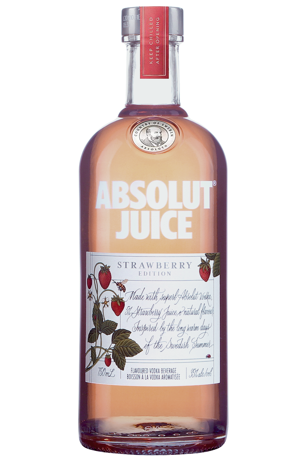 Absolut Vodka JUICE Strawberry 50 cl / 35 % Schweden - drink-shop.ch