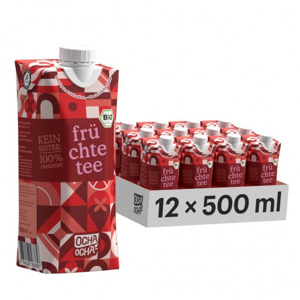 OCHA OCHA Bio FRÜCHTEE Eistee ohne Zucker - Bio - koffeinfrei - vegan Kiste 12 x 500 ml Deutschland