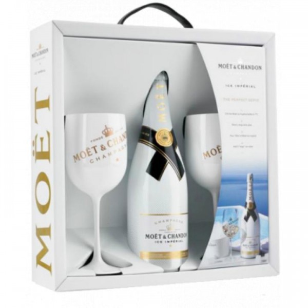Moet & Chandon Ice Imperial Geschenkspackung mit 2 Original Gläsern 75 cl / 12.5 % Frankreich