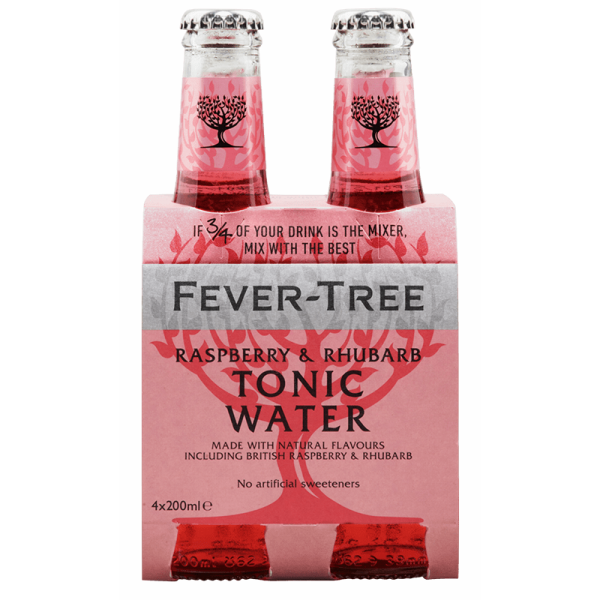 FEVER-TREE RASPBERRY & RHUBARB TONIC Water Kiste 24 x 200 ml UK