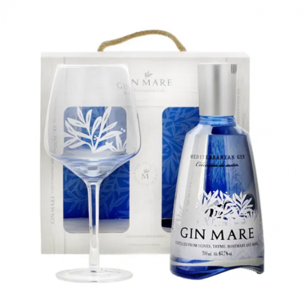 GIN MARE Set mit ein schönen Glasschwenker 70 cl / 40 % Spanien