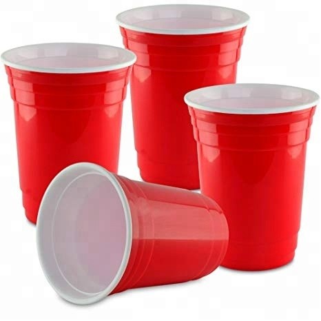 perk RED Cups 16 oz - Beer Pong cups Box 10 x 50 pcs x 16 oz / 473 ml USA
