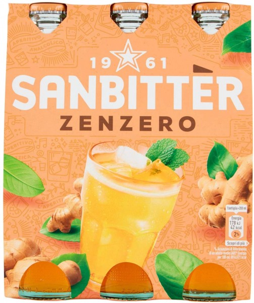 Sanpellegrino Sanbitter ZENZERO - Ingwer Kiste 24 x 200 ml Italien