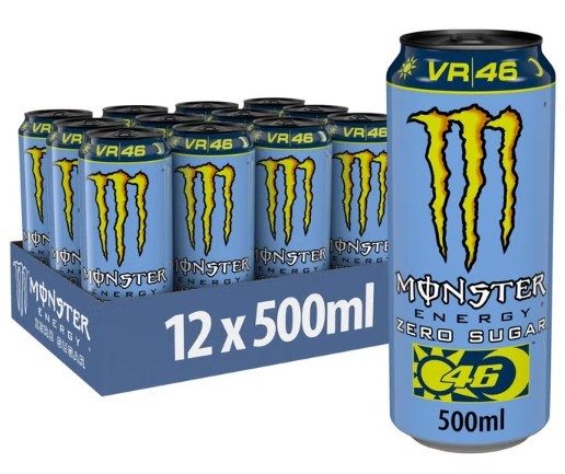 MONSTER Energy ROSSI VR46 Zero Sugar Kiste 12 x 500 ml UK
