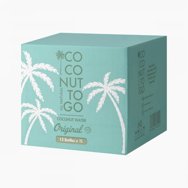 Coconut to go ORIGINAL 100 % Reines Kokoswasser KISTE 12 x 1 Liter Vietnam