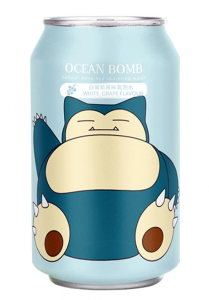 Ocean Bomb Pokemon WHITE GRAPE Sparkling Water 330 ml Taiwan