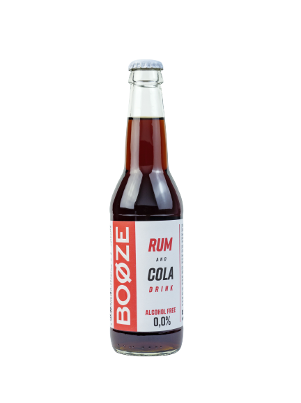BOOZE Non-alcoholic carbonated RUM COLA drink 330 ml Poland