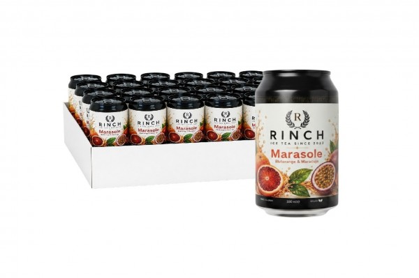 RINCH Marasole Eistee mit Blutorange & Maracuja Geschmack Kiste 24 x 330 ml Schweiz