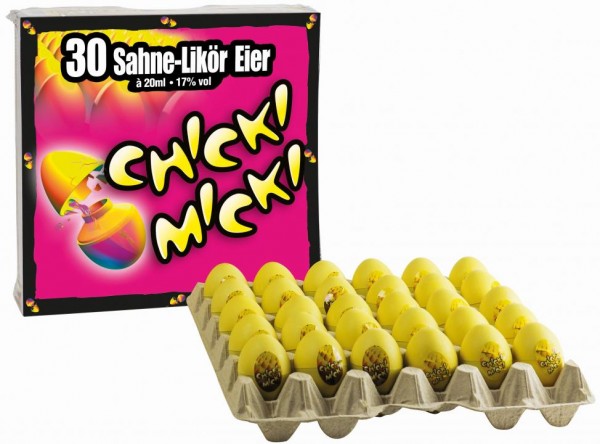 Chicki Micki Sahne - Likör Eier für Huhn 30 Stk x 2 cl / 17 % Deutschland