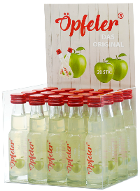 ÖPFELER SHOT Saurer Apfel Likör Box 20 x 2 cl / 15 % Deutschland