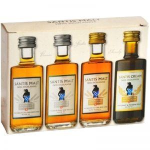 Säntis Malt Appenzeller Single Malt Whisky SET Miniaturen 4 x 4 cl Schweiz