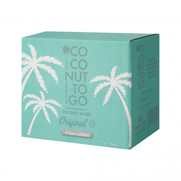 Coconut to go ORIGINAL 100 % Reines Kokoswasser KISTE 24 x 330 ml Vietnam