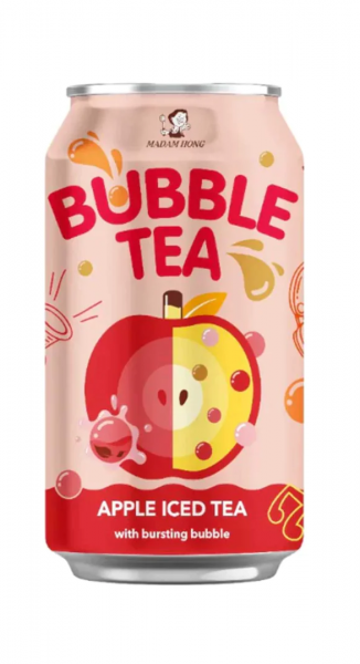 Madam Hong BUBBLE TEA APPLE Iced Tea Kiste 24 x 320 ml Taiwan