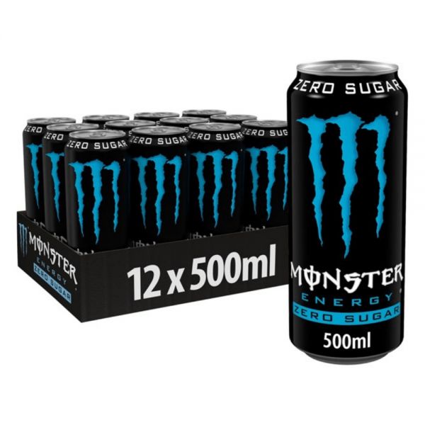 MONSTER Energy Absolutley ZERO Sugar Kiste 12 x 500 ml UK