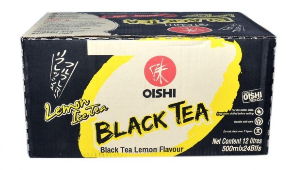 Oishi Black Tea LEMON Flavour Kiste 24 x 500 ml PET Thailand