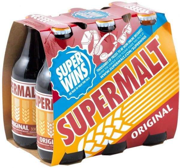 SUPERMALT Original alkoholfreies Malzgetränk mit B-Vitaminen Kiste 24 x 330 ml Dänemark
