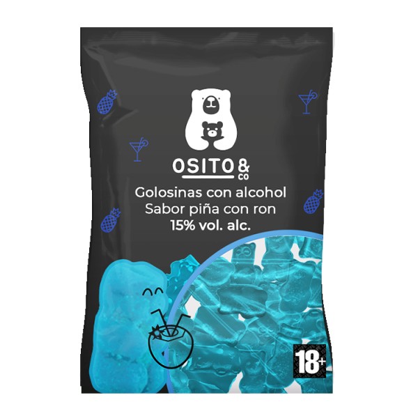 OSITO & Co Gummibären mit Alkohol RUM ANANAS 120 Gramm / 15 % Spanien