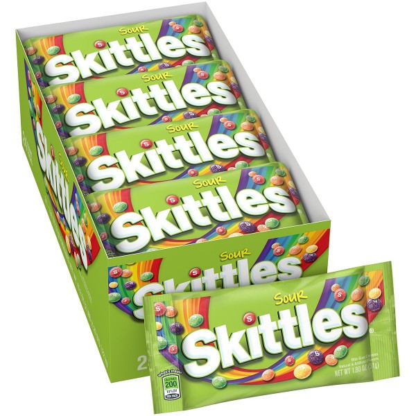 Skittles CRAZY SOUR Packung 24 x 51 Gramm USA