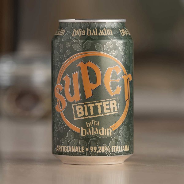 Birra BALADIN SUPER BITTER Hoppend Belgian Ale Starkbier Dose Kiste 24 x 330 ml / 8 % Italien