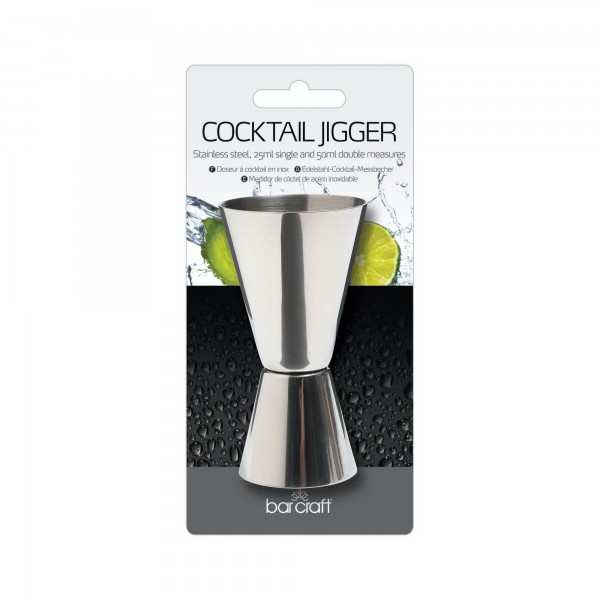 Stainless Steel Jigger SILVER - Messbecher 25 - 50 ml by BarCraft