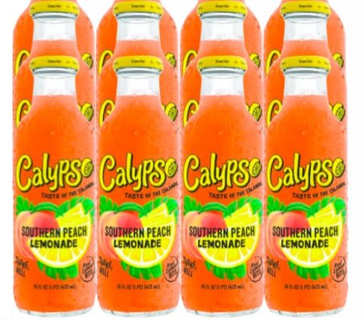 CALYPSO Southern Peach Lemonade Kiste 12 x 473 ml USA