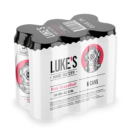 LUKE'S Hard Seltzer PINK GRAPEFRUIT Kiste 24 x 330 ml / 5 % Österreich