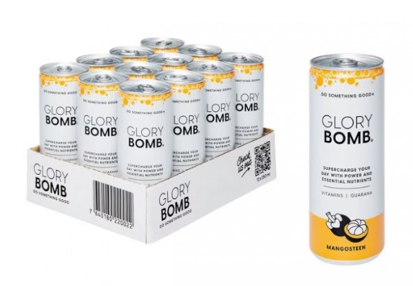 GLORY BOMB natürlicher Energy Drink mit MANOSTEEN Kiste 24 x 250 ml