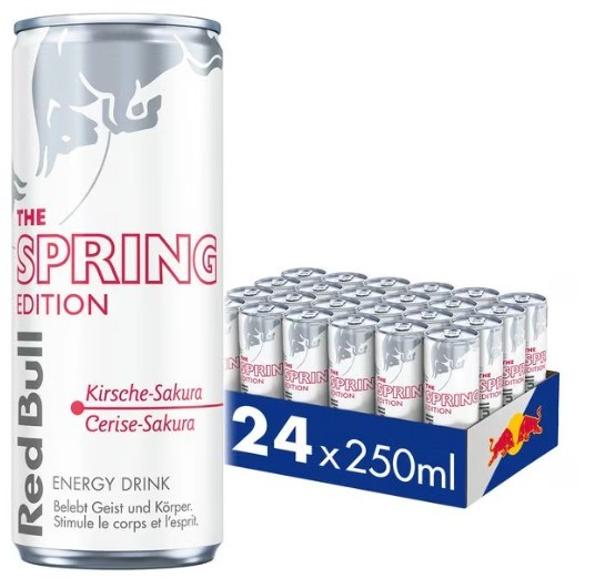 Red Bull Spring Edition KIRSCHE-SAKURA Energy Drink Kiste 24 x 250 ml Schweiz