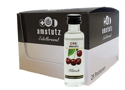 amstutz Edelbrand KIRSCH PORTION Box 25 x 2 cl / 40 % Schweiz