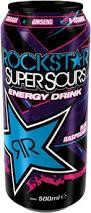 ROCKSTAR Energy Drink SUPER SOURS BLUE RASPBERRY 500 ml UK
