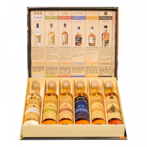 Plantation Rum Grand Crus CIGAR BOX 6 x 10 cl / 41.2 % Karibik