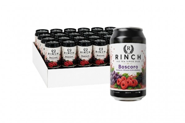 RINCH Boscoro Eistee mit fruchtigem Beeren Geschmack Kiste 24 x 330 ml Schweiz