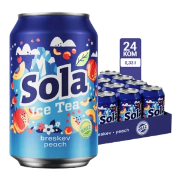 SOLA Ice Tea PEACH Kiste 24 x 330 ml Slowenien