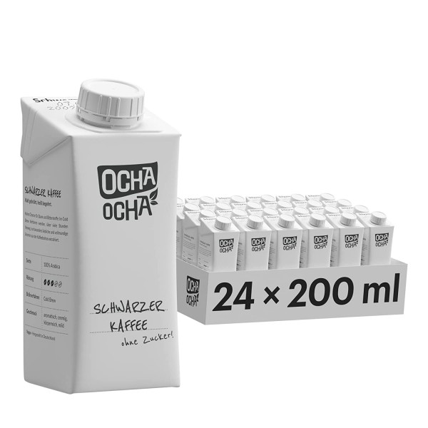 OCHA OCHA Cold Brew COFFEE 100% Arabica - sugar free - without milk box 24 x 200 ml Germany