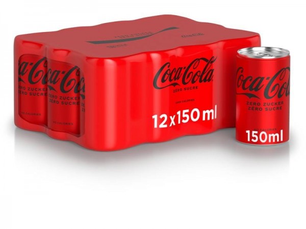 Coca Cola ZERO MINIDOSE Kiste 24 x 150 ml Frankreich