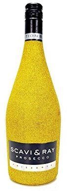 SCAVI & RAY Prosecco Frizzante Bling Bling Glitzer GOLD 75 cl / 11 % Italien