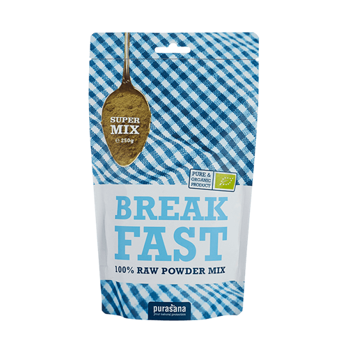 Purasana Superfood BREAKFAST Super Mix 100 Raw Powder BIO 250 Gramm