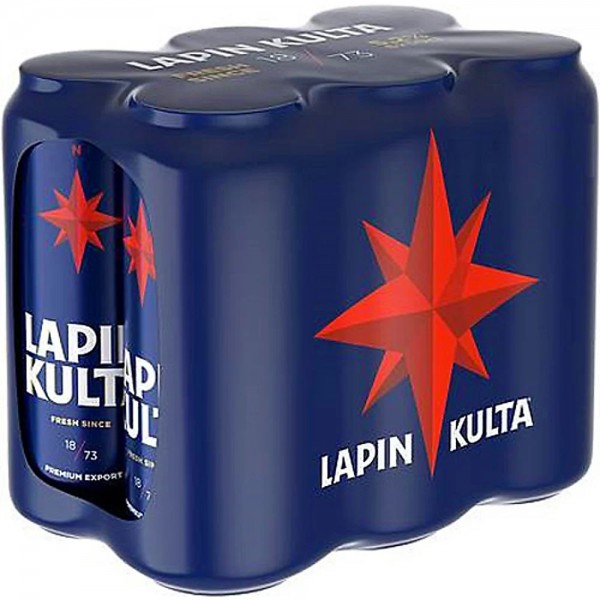 LAPIN KULTA Premium Lager Bier Dosen 24 x 500 ml / 5.2 % Finnland