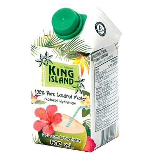 KING ISLAND COCONUT Water Pure 100 % Tetra Kiste 12 x 500 ml Thailand