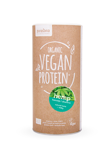 Purasana Vegan protein HEMP NATURAL 50% 400 Gramm BIO