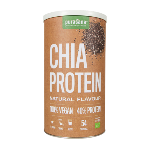Purasana Vegan protein CHIA NATURAL 40 % 400 Gramm BIO Paraguay