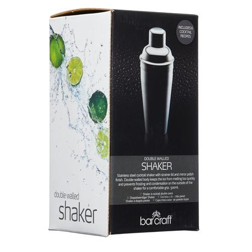 Insulated Double Walled Stainless Steel Cocktail Shaker 500 ml by BarCraft