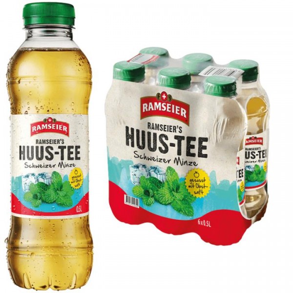 Ramseier HUUS TEE mit Schweizer Minze PET Kiste 24 x 500 ml Schweiz