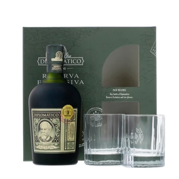 DIPLOMATICO Rum Reserva Exclusiva Box mit 2 Gläser 70 cl / 40 % Venezuela